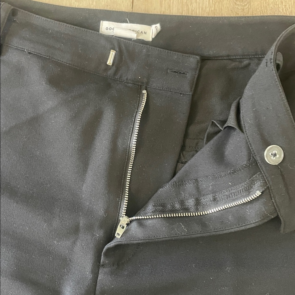 Good American Wide Leg Black Cotton Blend Trouser - Picture 5 of 7